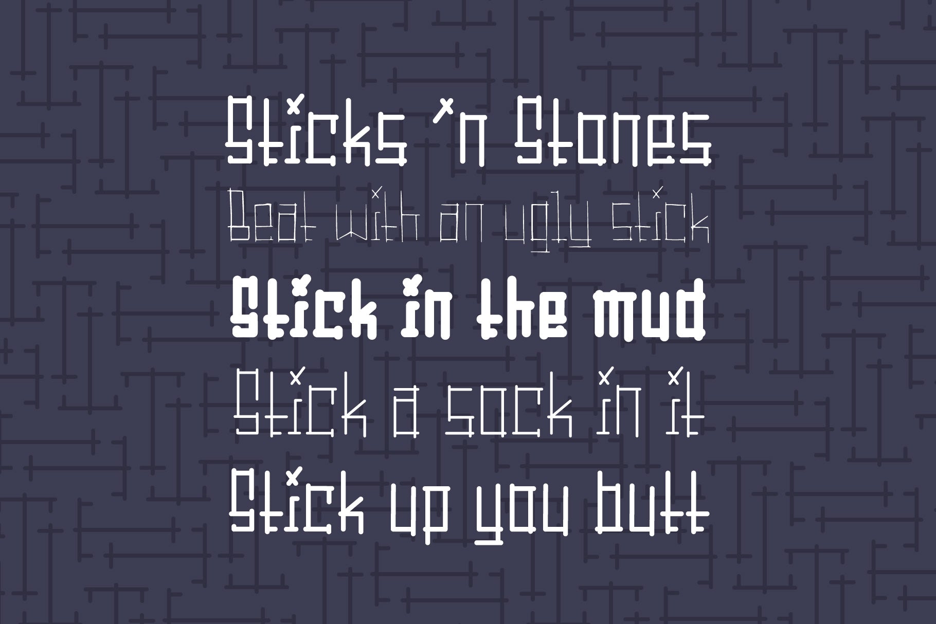 Sticks Typeface