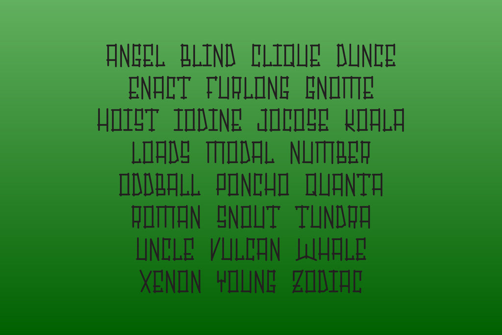 Sticks Typeface