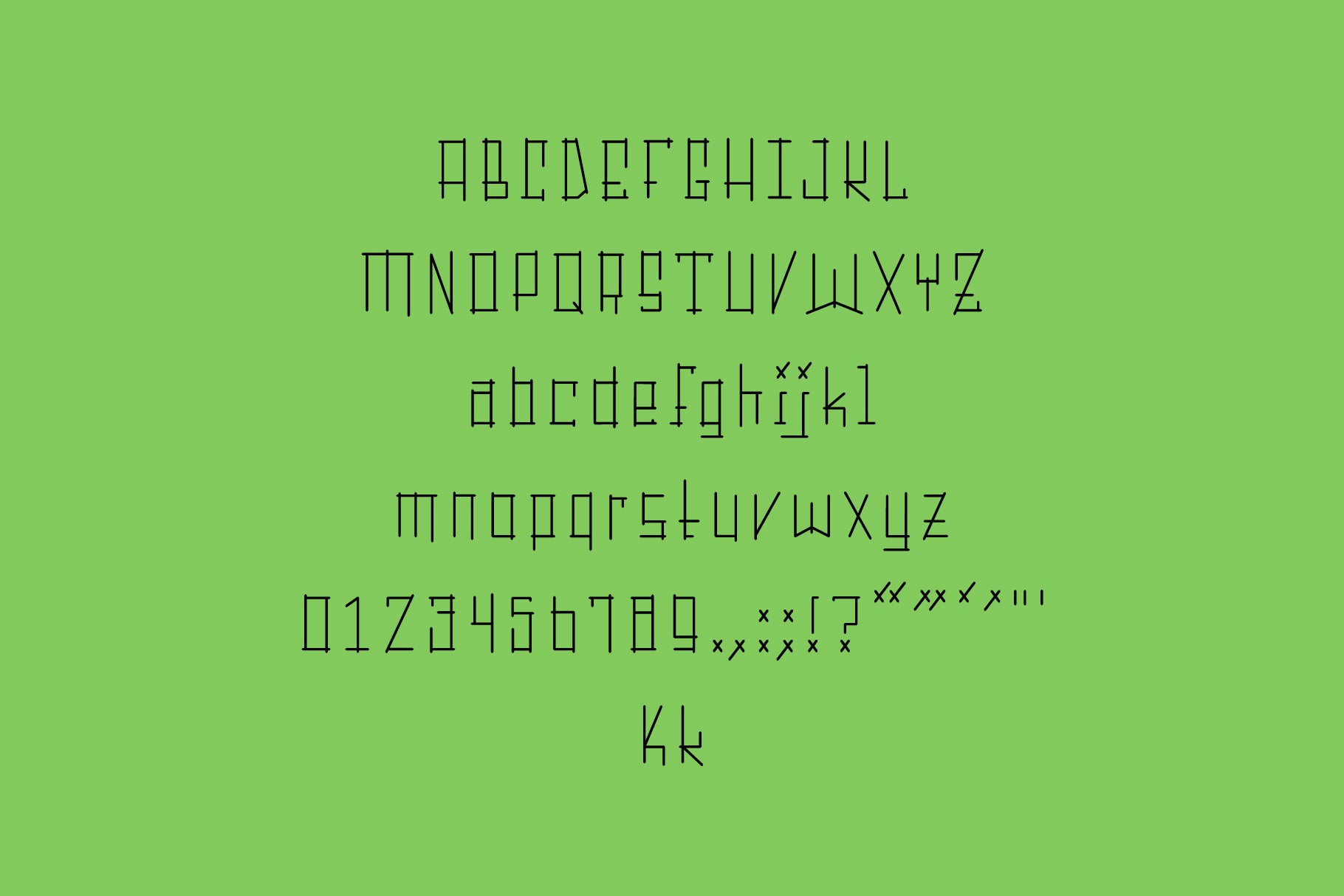 Sticks Typeface